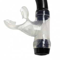 SET MASCARA + SNORKEL ADULTO NEGRO-NARANJO