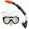 SET MASCARA + SNORKEL JUNIOR NEGRO-NARANJO