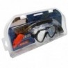 SET MASCARA + SNORKEL JUNIOR NEGRO-NARANJO