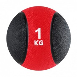BALON MEDICINAL NEGRO-ROJO 1 KG CON REBOTE