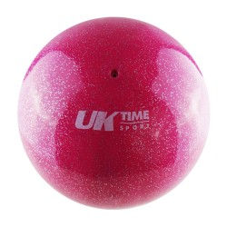 Balón Gimnasia Rítmica Glitter Liso 7" 400 Grs Uktime Rosa