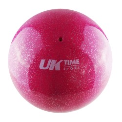 Balón Gimnasia Rítmica Glitter Liso 6" 320 Grs Uktime Rosa