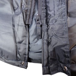 PARKA OXFORD AZUL CON CINTAS REFLEXTANTES