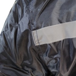 PARKA OXFORD AZUL CON CINTAS REFLEXTANTES