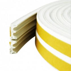 PERFIL SELLADOR DE PUERTA "E" HD EPDM BLANCO 6M RAYUN