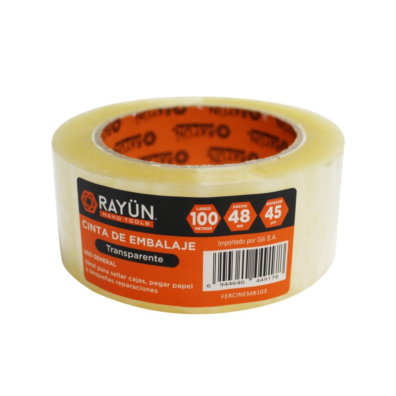 CINTA EMBALAJAJE TRANSP. 48 MM X 100 M RAYUN