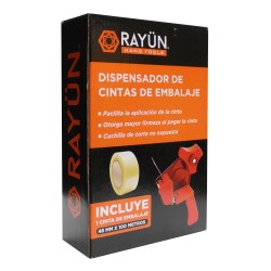 DISPENSADOR CINTA EMBALAJE CON CINTA RAYUN