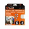 PERFIL SELLADOR DE PUERTA "E" HD EPDM BLANCO 6M RAYUN