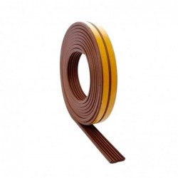PERFIL SELLADOR DE PUERTA "E" HD EPDM CAFE 6M RAYUN