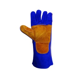 Guante Soldar Reforzado Hilo Kevlar Azul