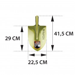 PALA PUNTA HUEVO DORADA SIN MANGO RAYUN
