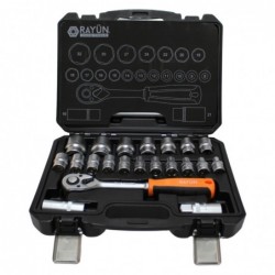 SET 24 PCS. DADOS Y CHICHARRA 1/2" RAYUN