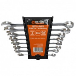SET 8 PCS. LLAVES COMBINADAS RAYUN