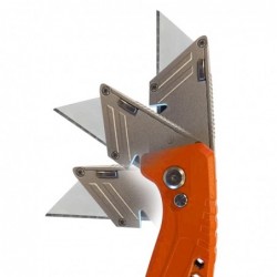 CUCHILLO CARTONERO METÁLICO PLEGABLE RAYUN