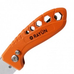 CUCHILLO CARTONERO METÁLICO PLEGABLE RAYUN