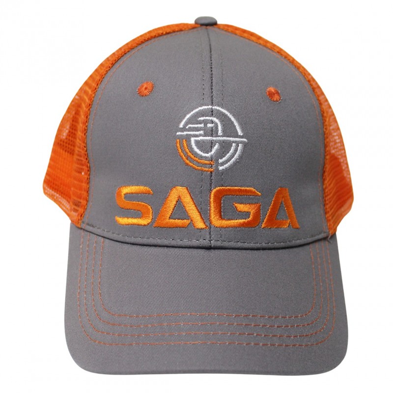 GORRO SAGA GRIS/NARANJA CON MALLA