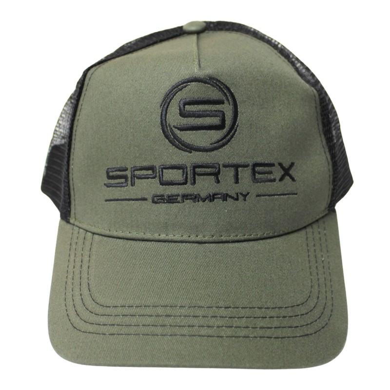 GORRO SPORTEX VERDE/NEGRO CON MALLA
