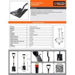 PALA CAJUELERA CUADRADA RAYUN