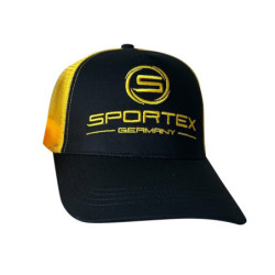 GORRO SPORTEX NEGRO/MALLA AMARILLA