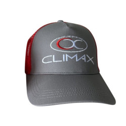 GORRO CLIMAX GRIS/MALLA ROJA