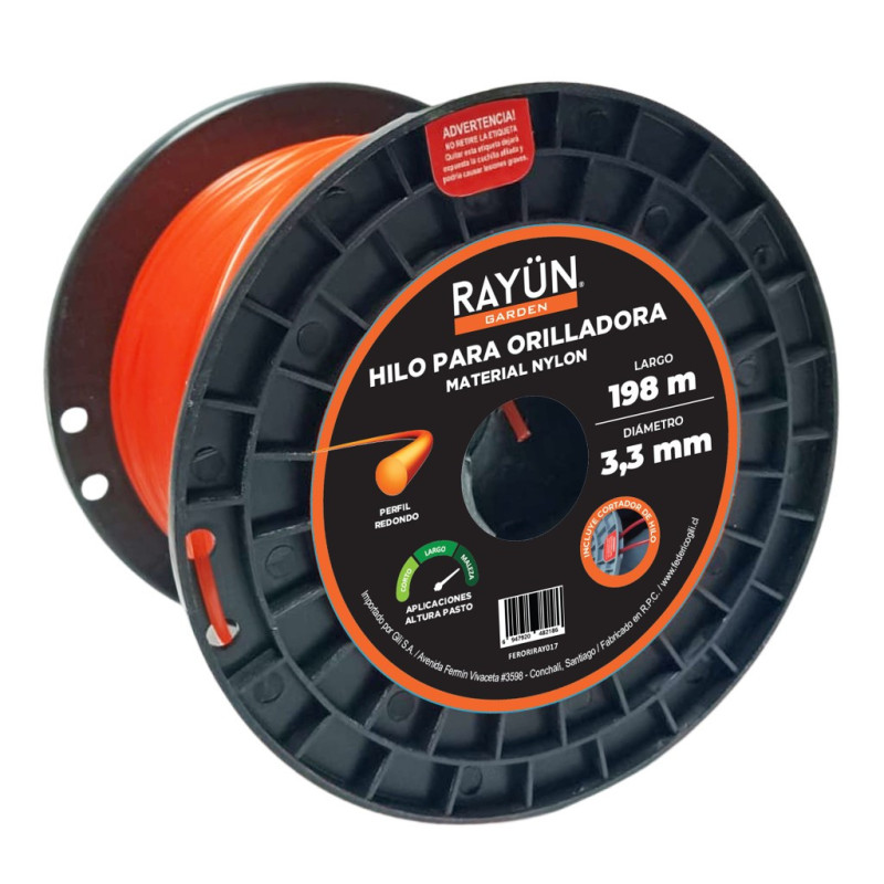 CARRETE 2 KG MONOFILAMENTO PARA ORILLADORA RAYUN