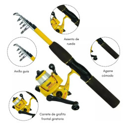 CAÑA KIT TELESCOPIN SPIN EAGLE CLAW