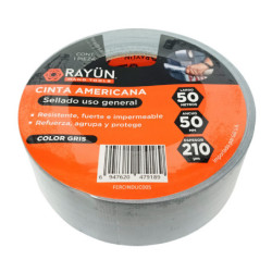 CINTA TELA DUCT TAPE 50 MM X 50 M GRIS RAYUN