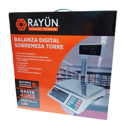 BALANZA SOBREMESA TORRE 40 KG LED/LCD RAYUN