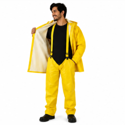 TRAJE IMPERMEABLE 3 PIEZAS AMARILLO NORSKE T50