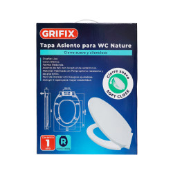 ASIENTO WC CIERRE SUAVE NATURE GRIFIX
