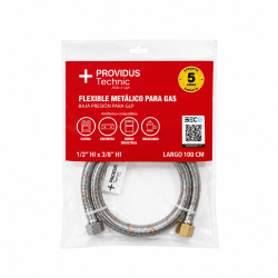 Flexible para Gas 1/2"HI  x 3/8"HI 100 cm Providus