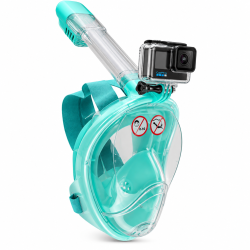 Máscara de buceo Full Face para cámara Gopro Uktime Turquesa