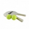 Paleta De Playa Madera con 2 Pelotas De Tenis