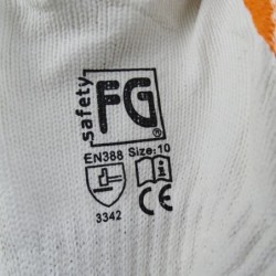 Guante Tejido Antid. Palma Latex Naranja